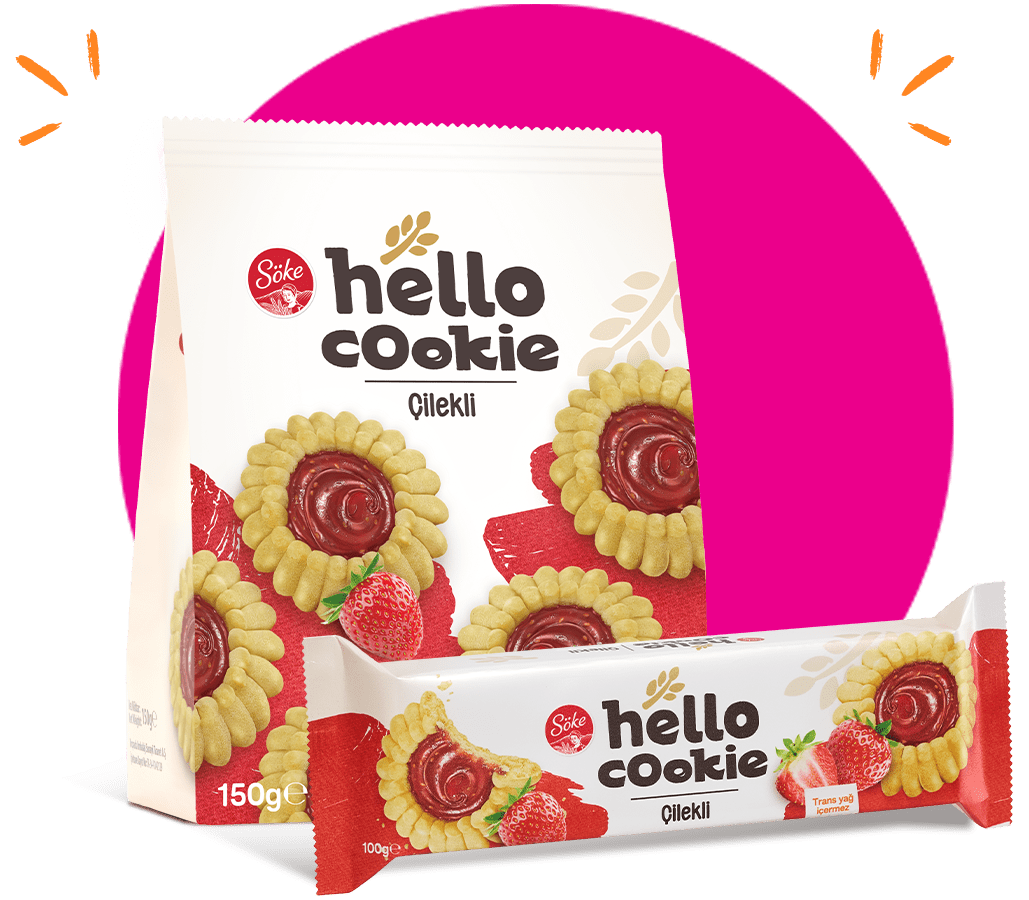 Hello Cookie cilekli paket detay görseli